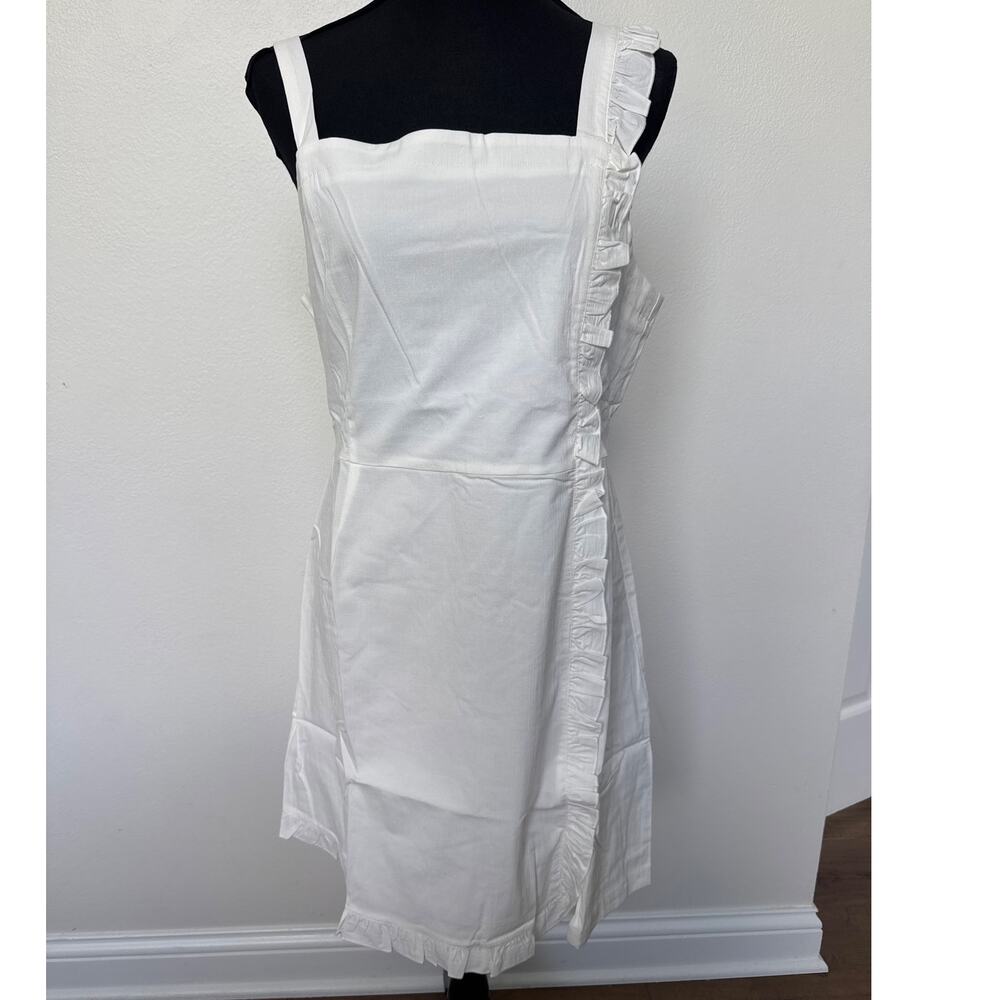 ModCloth Get Ready to Ruffle Mini Dress White Size 12 NWT